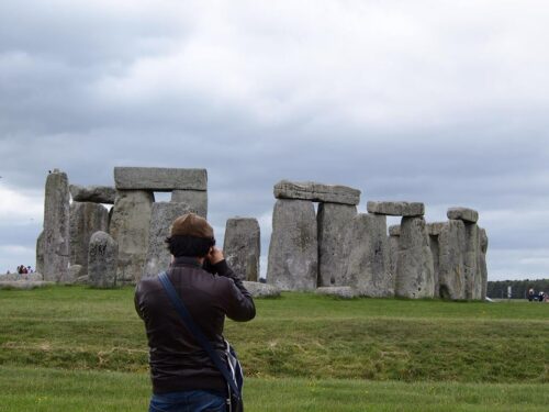 Marco a Stonehenge, foto di Gloria