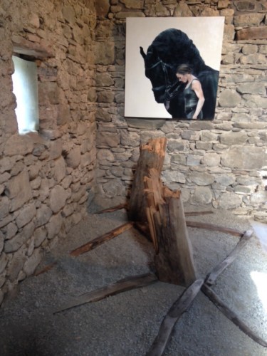 Un ritratto di Cinzia Pellegrini della corte di Nasseta (ex stalla, ora museo della Fondazione GLF)