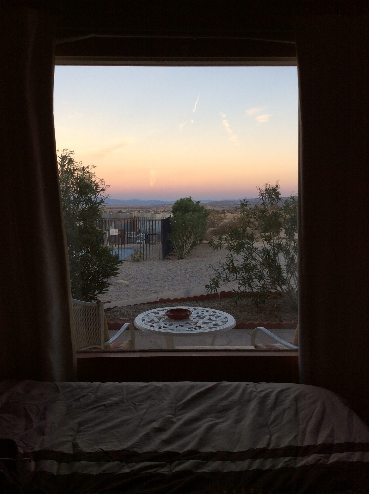 Dalla mia finestra al tramonto