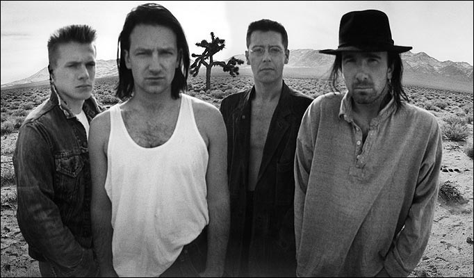 Uno scatto degli U2 nel parco di Joshua Tree